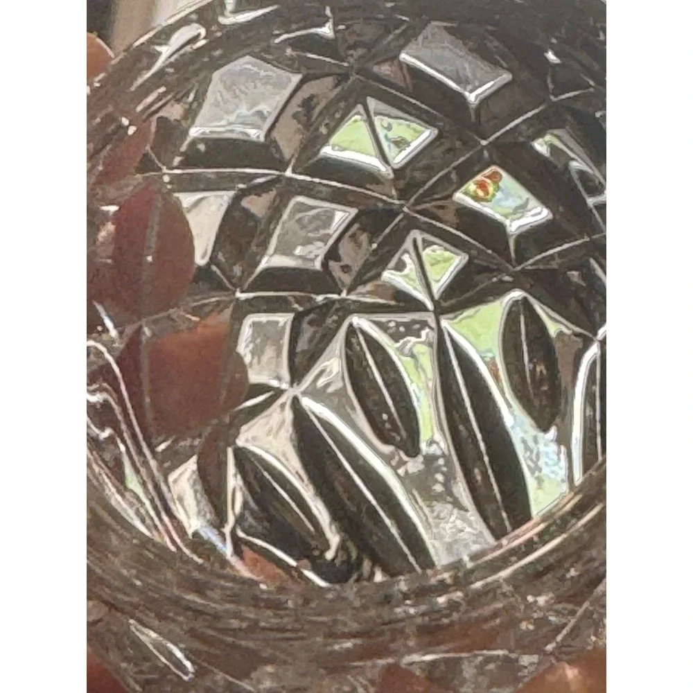Crystal Salt and Pepper Shakers‎ Diamond Cut Glass Kitchen Table Decor